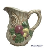 Vintage Pitcher Tree Trunk Woodgrain Mushrooms BoHo Acorns Creamer Gravy... - $18.21