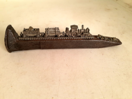 Unusual Folky Railroad Spike Sculpture, Miniature CoalTrain with Cars, 7&quot;L - £12.54 GBP