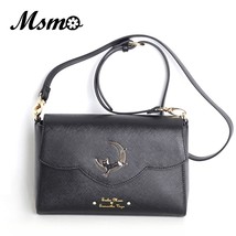 MSMO hot Sailor Moon Women Small PU Leather Messenger Bags Black Luna Cat Shape  - £45.15 GBP