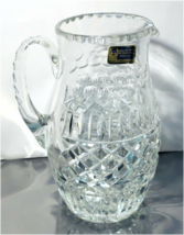 Vintage Lausitzer Glas 24% Lead Oxide Hand Cut Crystal Pitcher - £30.83 GBP