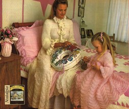 Misses Childs Knit Peignoirs Dressing Gown Bathrobe Floor Length PATTERN... - $8.99