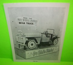 Ride The Hey Diddle Diddle Milk Truck Vintage Kiddie Ride Coin-Op B/W Photo - £20.86 GBP