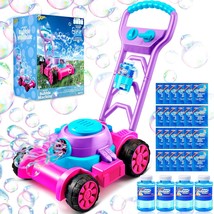 Sloosh Bubble Lawn Mower Toddler Toys - Kids Toys Bubble Machine Summer, Pink - £27.64 GBP