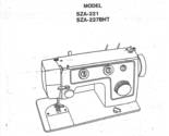 Nelco SZA-221 SZA-227BHT Service Manual Sewing Machine Hard Copy - £12.50 GBP