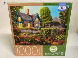 Geno Peoples 1000 Piece Puzzle 6039974 Garden Escape Scene Pre-Owned MB - $12.86