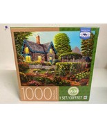 Geno Peoples 1000 Piece Puzzle 6039974 Garden Escape Scene Pre-Owned MB - $17.51 CAD