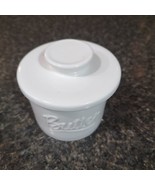 Sweese French Butter Bell Crock Dish  With Lid White - $11.31