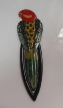 Vintage Colorful Enamel Parrot Bird Bookmark - €16,94 EUR