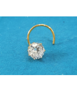 Anneau De Nez Solitaire Moissanite 2,50 Mm Clou De Piercing Anneau En Or... - $81.57 CAD
