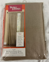 NEW IN PACKAGE. Better Home and Garden FAUX SILK Panel  84” Clay Beige - $7.28
