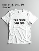 Custom Text  T-Shirt, Personalized  T-Shirt, Custom Pack of 60 White - €299,91 EUR
