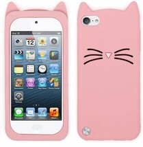 Ipod Touch 5Th 6Th &amp; 7Th Gen - Soft Silicone Rubber Case Cover Pink Cat ... - £15.17 GBP