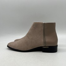 Lexi &amp; Abbie Carly Womens Tan Round Toe Leather Ankle Booties Size US 10 - £27.23 GBP