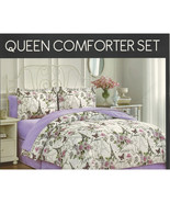  Paris Comforter Set   8 Piece Floral Comforter Set Queen Size Parisian ... - €74,85 EUR