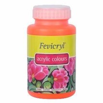 Pidilite Fevicryl Acrylic Colour (500 Ml, Neon Orange) - £27.96 GBP