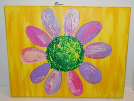 Still Life Original Oil Painting On Canvas 14&quot; x 11&quot; Flower Abstract Art - £26.44 GBP