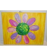 Still Life Original Oil Painting On Canvas 14&quot; x 11&quot; Flower Abstract Art - £26.33 GBP