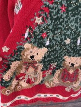 Vintage Christmas Sweater Medium Casual Corner Embellished Pullover Cardigan - £16.51 GBP