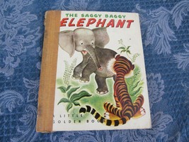 Vtg The Saggy Baggy Elephant A Little Golden Book 1947 - £7.76 GBP