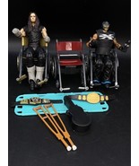 Wrestling Wheelchairs Crutches 2 Action Figures Gravedigger &amp; Rey Myster... - €51,57 EUR