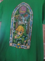 The Legend of Zelda Men&#39;s Graphic Tee Shirt Stained Glass Link Video Gam... - £7.43 GBP