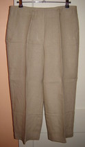 TALBOTS Lightweight Beige Linen HERITAGE Cropped/Capri Pants (6) NWT $89.50 - $39.10
