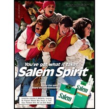 1986 Salem Cigarettes Vintage Print Ad Winter Sweaters Football 80s Wall Art - £8.25 GBP