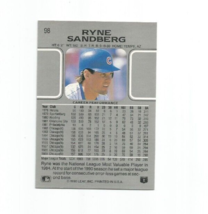 Ryne Sandberg (Chicago Cubs) 1990 Leaf Baseball Card #98 - £3.92 GBP