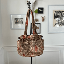Vintage 70s Artisan Textile Purse Bag Brown Rust Abstract - $872.35 MXN