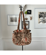 Vintage 70s Artisan Textile Purse Bag Brown Rust Abstract - $854.20 MXN