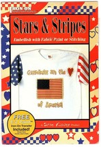 Stars and Stripes Iron-On Fabric Transfers Grandmas Are the Heart of America - £5.30 GBP