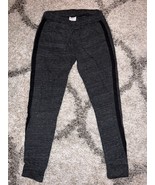 ALTERNATIVE BLACK GRAY Stripe Cotton Jogger Sweatpants Womens W/Pockets XS - £4.69 GBP