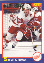 Steve Yzerman #14 - Red Wings 1991 Score Kellogg&#39;s Hockey Trading Card - £0.98 GBP