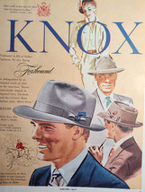 1950 Original Esquire Art Ads Knox Mens Hats Miller High Life Beer - £8.69 GBP