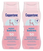 Coppertone SPF 50 Waterbabies Aloe &amp; Vitamin-E Lotion 8 oz (Pack of 2) Exp 11/25 - $17.98