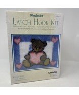 Caron WonderArt Latch Hook Kit 4101 Heart Bear New Unopened Complete 15X20 - £12.44 GBP