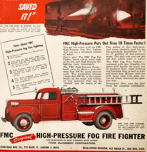 1944 FMC Fog Fire Truck Advertisement WW2 Era Firefighter John Bean MFG ... - $39.99