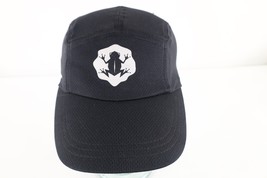 Vintage Streetwear Nature Frog Running Jogging 5 Panel Hat Cap Black Polyester - £19.42 GBP