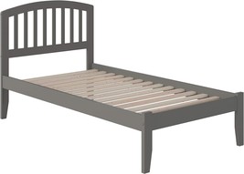 AFI Richmond Platform Bed with Open Footboard and Turbo Charger, Twin XL, Grey - £272.64 GBP