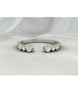 Diamond Stone  Dainty Women Open Band Ring, 925 Sterling Silver Handmade... - €41,04 EUR