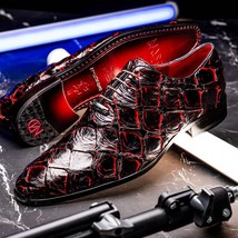 Marco Di Milano Genuine Pirarucu Exotic Lace-Up Olivieri Blackcherry image 9