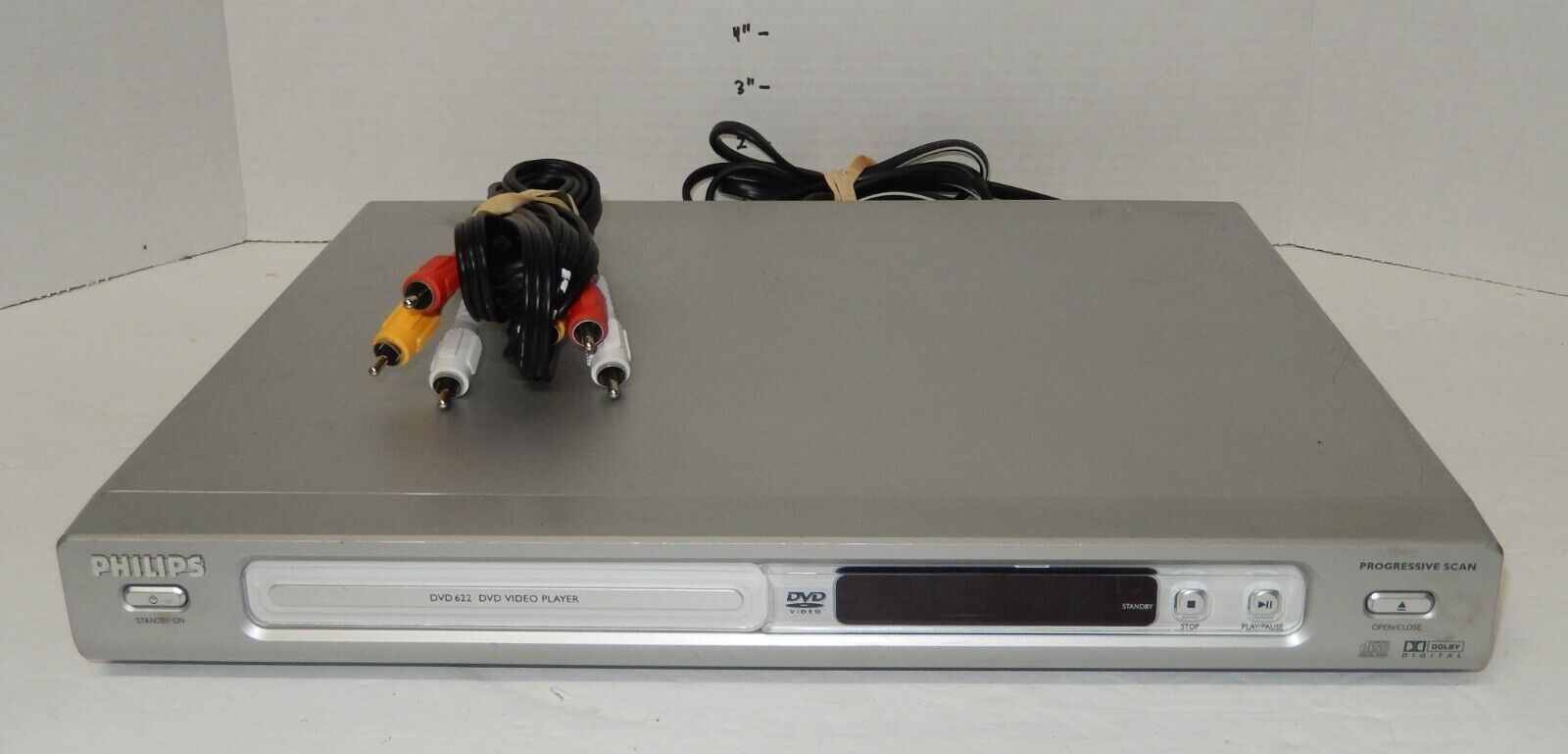 Phillips DVD 622 DVD Player with AV Cable &quot;NO REMOTE&quot; - $36.68