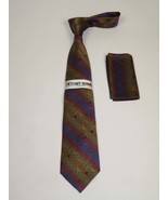 Men&#39;s Stacy Adams Tie and Hankie Set Woven Silky #Stacy74 Multi Paisley - £24.04 GBP