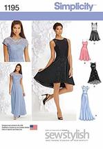 Simplicity 1195 Women&#39;s Evening, Special Occasion, and Cocktail Dress Sewing Pat - £6.83 GBP