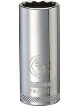 DeWALT DWMT74145OSP Chrome Steel SAE 12-Point Deep Socket, 3/8" Drive 5/... - $25.52