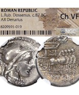 Minerva/Triumphal 4 Horse Chariot. Dossenus. Rubria 3. NGC Choice VF Rom... - $9,328.16 MXN