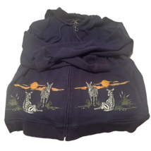 Jane Ashley Women&#39;s Zebra Wildlife Blue Sweater Youth Large - $4.99