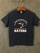 Gildan New England Patriots Men&#39;s Shirt Size M Blue Fueled By Haters Sho... - $10.44