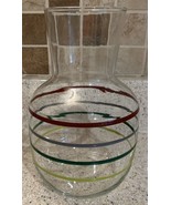 Vintage Libbey Clear Striped Glass Decanter Carafe - $6.34