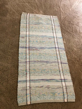 Rag Rug, Handmade on a Loom, Cotton  57&quot; x 26&quot;  Beautiful ! - $43.54